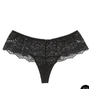 Dream Angel's Victoria's Secret Women Black Lace Hipster Thong Panty Size M